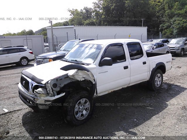 5TEHN72N31Z853662 - 2001 TOYOTA TACOMA DOUBLE CAB 白色 照片 2