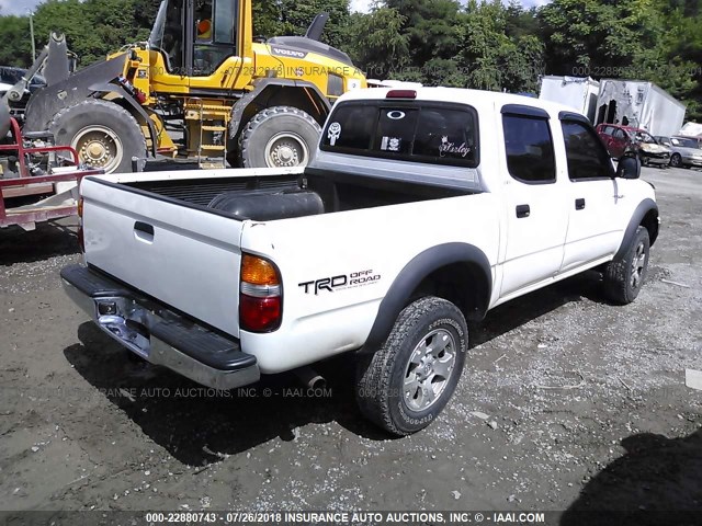 5TEHN72N31Z853662 - 2001 TOYOTA TACOMA DOUBLE CAB 白色 照片 4
