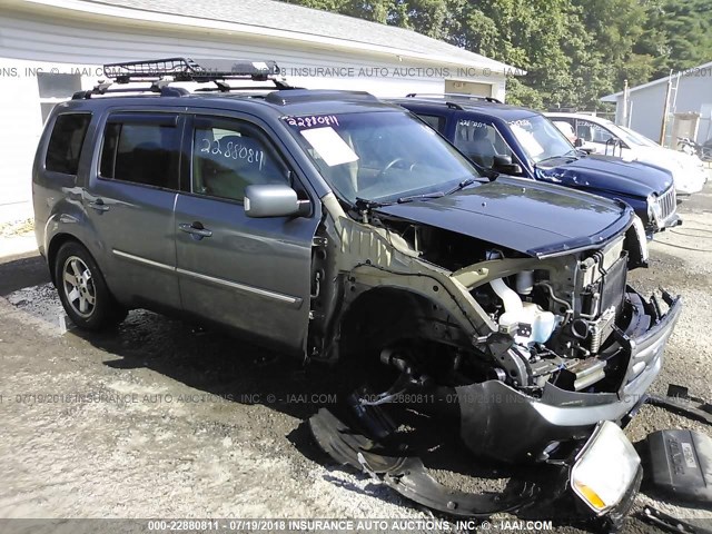 5FNYF38849B007397 - 2009 HONDA PILOT TOURING GRAY photo 1