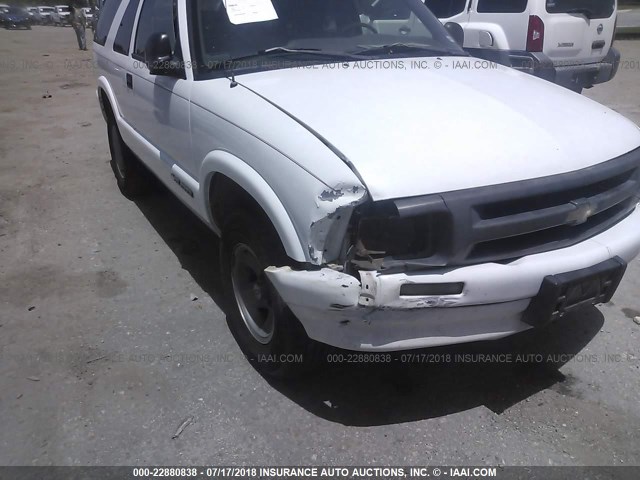 1GNCS18W4TK124732 - 1996 CHEVROLET BLAZER WHITE photo 6