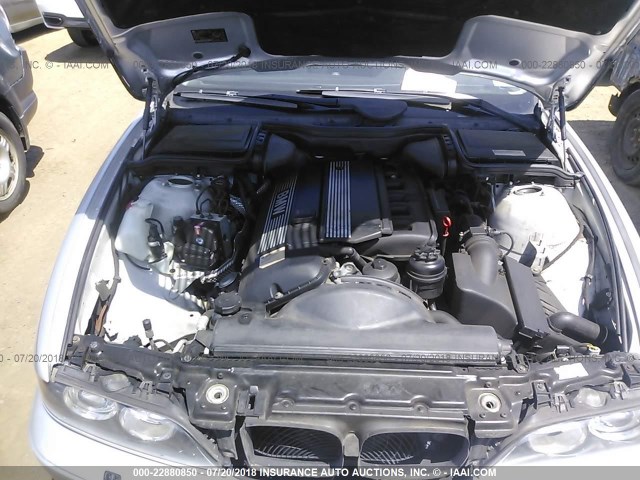 WBADT43473G026778 - 2003 BMW 525 I AUTOMATIC SILVER photo 10