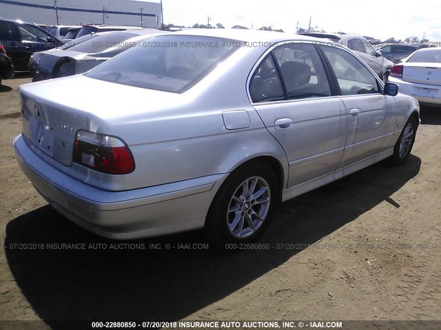WBADT43473G026778 - 2003 BMW 525 I AUTOMATIC SILVER photo 4