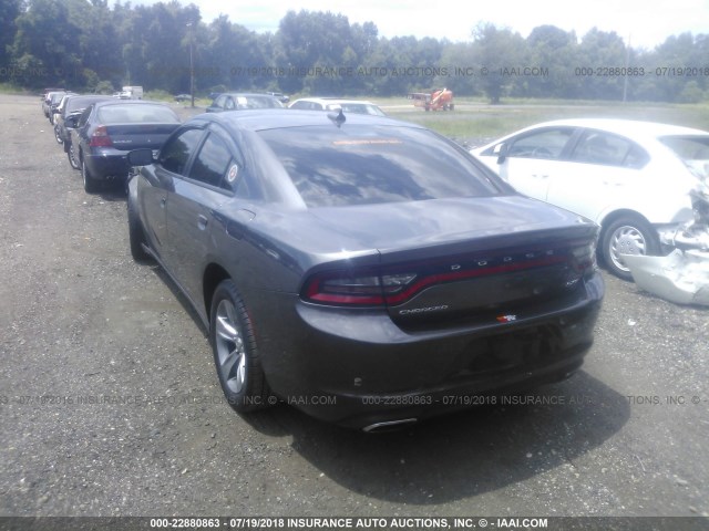 2C3CDXHG7GH318249 - 2016 DODGE CHARGER SXT GRAY photo 3