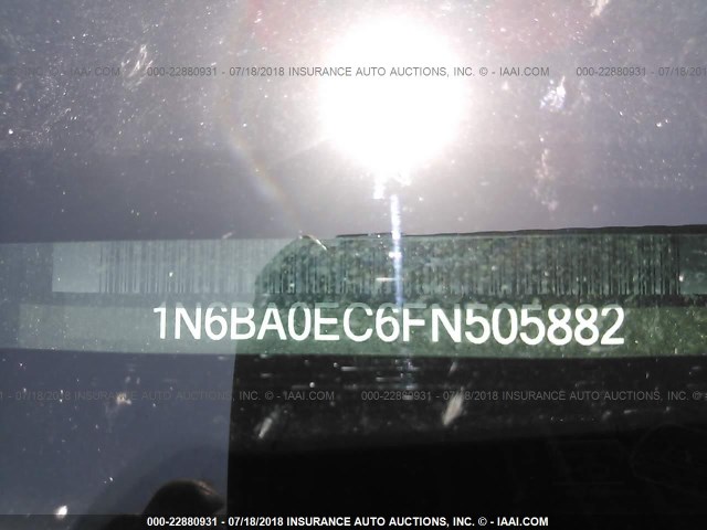 1N6BA0EC6FN505882 - 2015 NISSAN TITAN S/SV/SL/PRO-4X BLACK photo 9