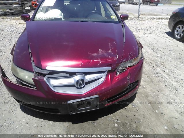 19UUA66234A003468 - 2004 ACURA TL RED photo 6