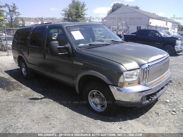 1FMNU42S71ED04555 - 2001 FORD EXCURSION LIMITED GREEN photo 1