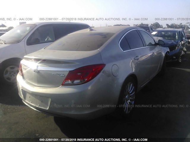 W04GT5GCXB1012084 - 2011 BUICK REGAL CXL SILVER photo 4