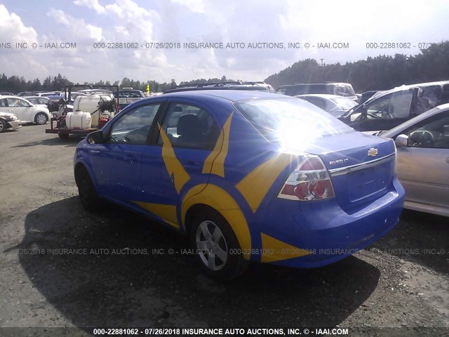 KL1TD56E29B349493 - 2009 CHEVROLET AVEO LS/LT 蓝色 照片 3