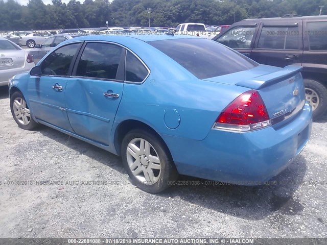 2G1WU58R079185528 - 2007 CHEVROLET IMPALA LTZ BLUE photo 3