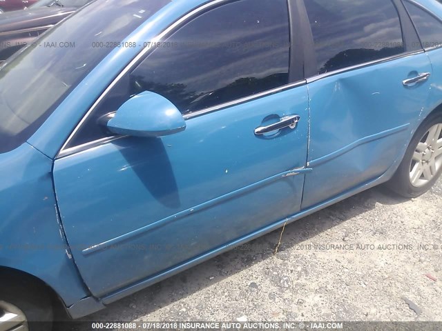 2G1WU58R079185528 - 2007 CHEVROLET IMPALA LTZ BLUE photo 6