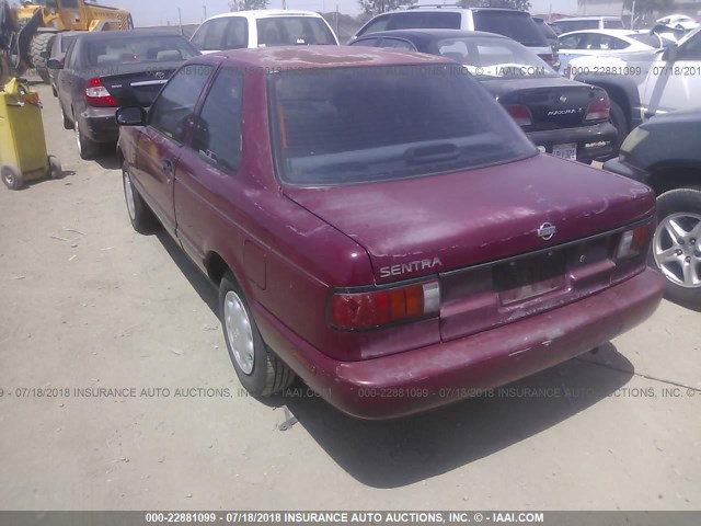 1N4EB32H3RC777956 - 1994 NISSAN SENTRA E/XE/SE/LE BURGUNDY photo 3