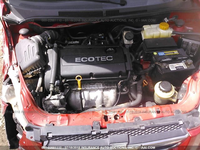 KL1TD56E19B600262 - 2009 CHEVROLET AVEO LS/LT 红色 照片 10