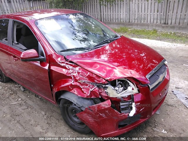 KL1TD56E19B600262 - 2009 CHEVROLET AVEO LS/LT 红色 照片 6