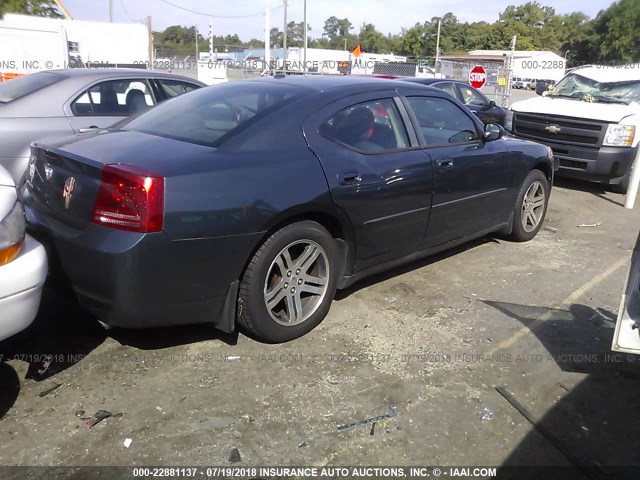 2B3KA43R47H784357 - 2007 DODGE CHARGER SE/SXT GRAY photo 4