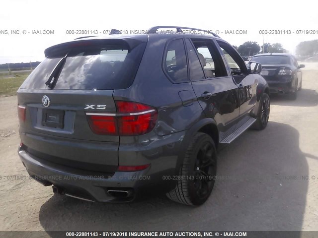 5UXZV8C57CL422217 - 2012 BMW X5 XDRIVE50I GRAY photo 4