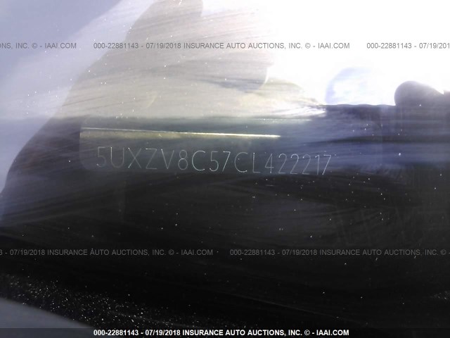 5UXZV8C57CL422217 - 2012 BMW X5 XDRIVE50I Gri fotoğraf 9