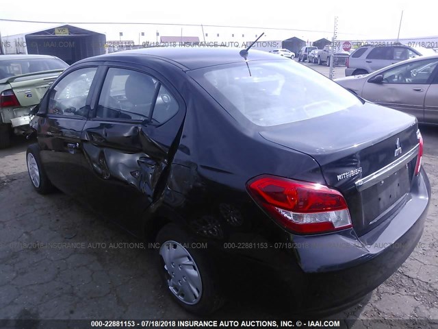 ML32F3FJXHHF11274 - 2017 MITSUBISHI MIRAGE G4 ES შავი ფოტო 3