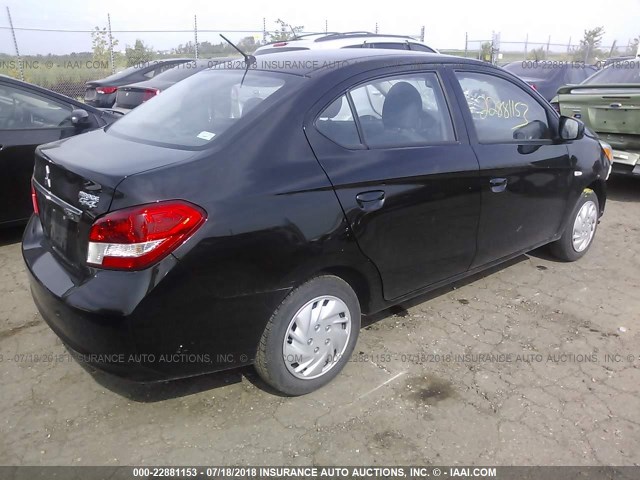 ML32F3FJXHHF11274 - 2017 MITSUBISHI MIRAGE G4 ES შავი ფოტო 4