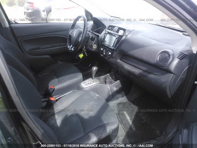 ML32F3FJXHHF11274 - 2017 MITSUBISHI MIRAGE G4 ES შავი ფოტო 5