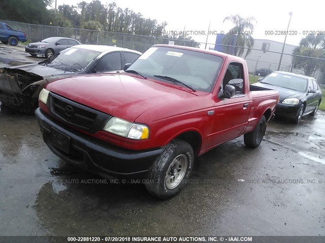 4F4YR12C61TM12632 - 2001 MAZDA B2500 RED photo 2