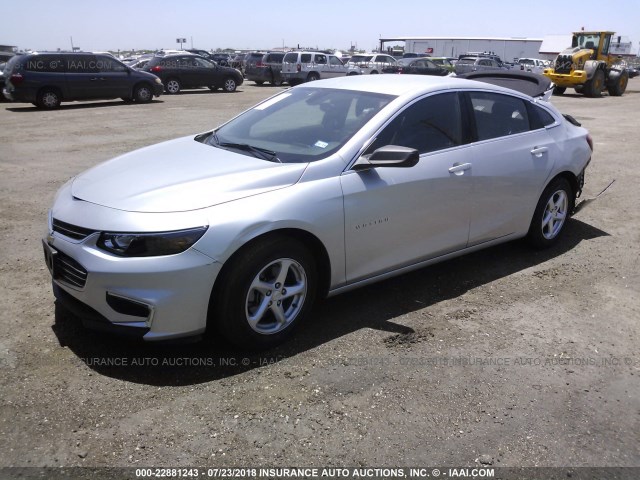 1G1ZB5ST6HF218838 - 2017 CHEVROLET MALIBU LS Gümüş foto 2