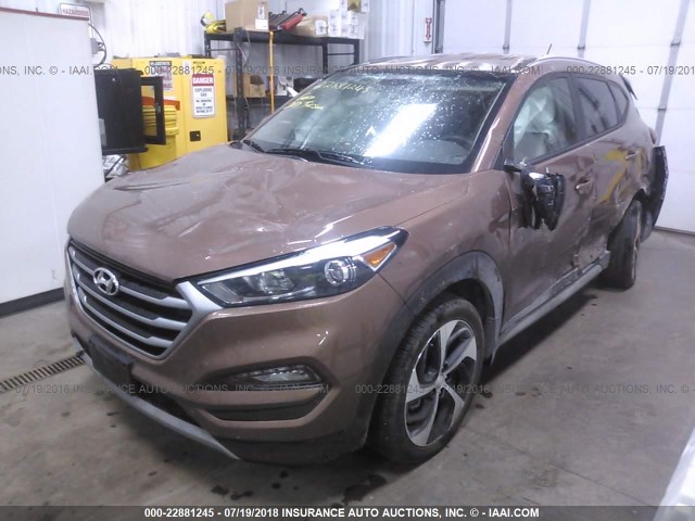 KM8J3CA23HU586545 - 2017 HYUNDAI TUCSON LIMITED/SPORT AND ECO/SE BROWN photo 2