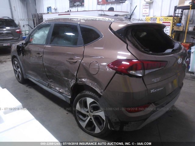 KM8J3CA23HU586545 - 2017 HYUNDAI TUCSON LIMITED/SPORT AND ECO/SE BROWN photo 3