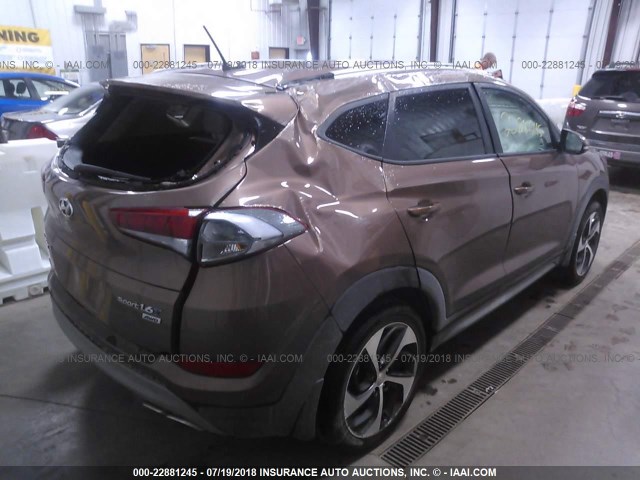 KM8J3CA23HU586545 - 2017 HYUNDAI TUCSON LIMITED/SPORT AND ECO/SE BROWN photo 4