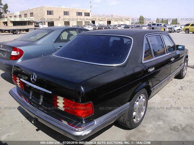 WDBCA39E6MA605617 - 1991 MERCEDES-BENZ 560 SEL BLACK photo 4