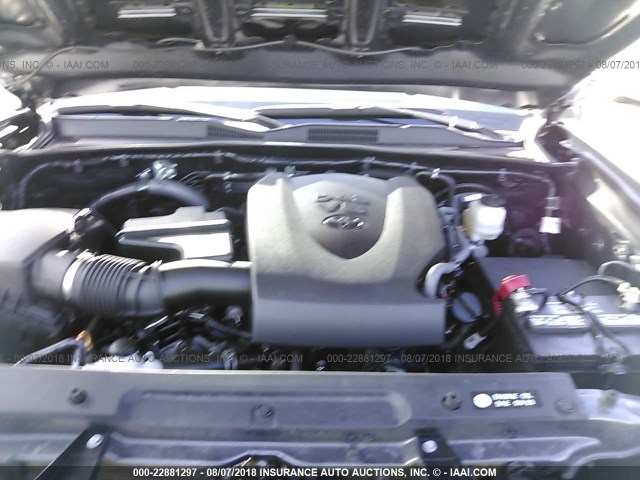 5TFCZ5AN2HX095027 - 2017 TOYOTA TACOMA DBL CAB/SR/TRDSPT/OR/PRO ნაცრისფერი ფოტო 10