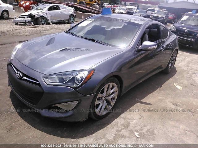 KMHHU6KJ3FU125121 - 2015 HYUNDAI GENESIS COUPE 3.8L/3.8 R-SPEC/3.8 ULTIM GRAY photo 2