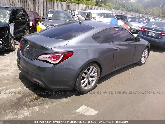 KMHHU6KJ3FU125121 - 2015 HYUNDAI GENESIS COUPE 3.8L/3.8 R-SPEC/3.8 ULTIM GRAY photo 4