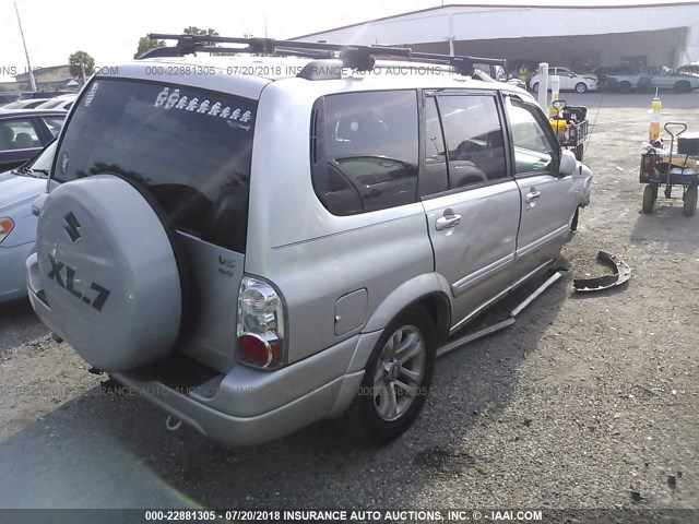 JS3TX92V844100708 - 2004 SUZUKI XL7 EX/LX SILVER photo 4