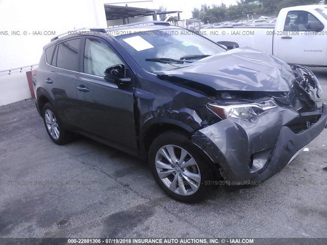 2T3YFREV5FW158736 - 2015 TOYOTA RAV4 LIMITED GRAY photo 1