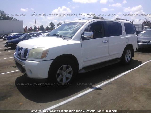 5N1AA08B94N716097 - 2004 NISSAN ARMADA SE/LE WHITE photo 2