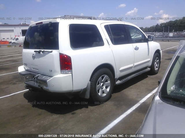 5N1AA08B94N716097 - 2004 NISSAN ARMADA SE/LE WHITE photo 4