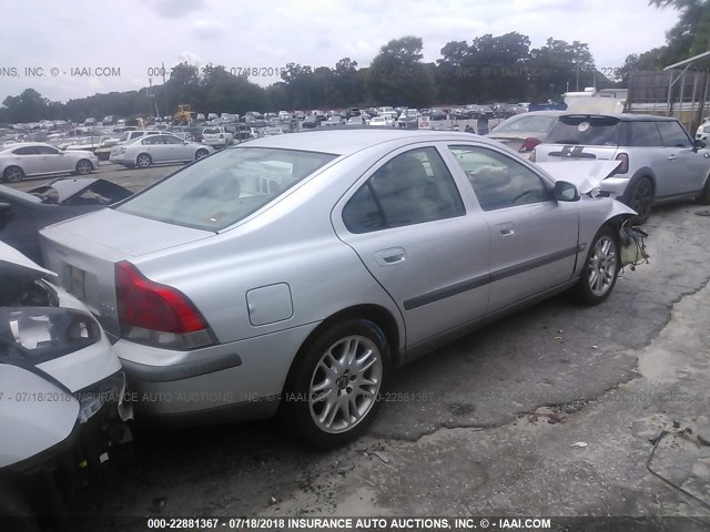 YV1RS58D822124993 - 2002 VOLVO S60 2.4T SILVER photo 4