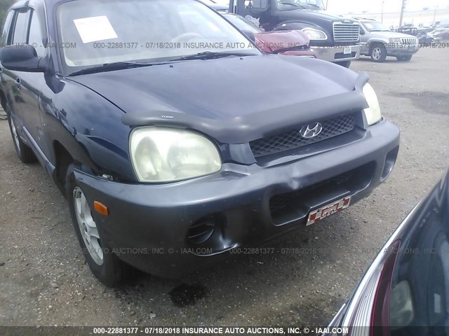 KM8SB12B04U631459 - 2004 HYUNDAI SANTA FE GL BLUE photo 6