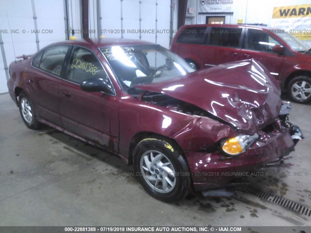 1G2NE52E65M184846 - 2005 PONTIAC GRAND AM SE MAROON photo 1