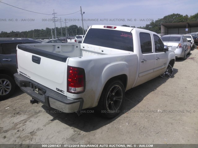 3GTP1VE00DG117760 - 2013 GMC SIERRA C1500 SLE WHITE photo 4