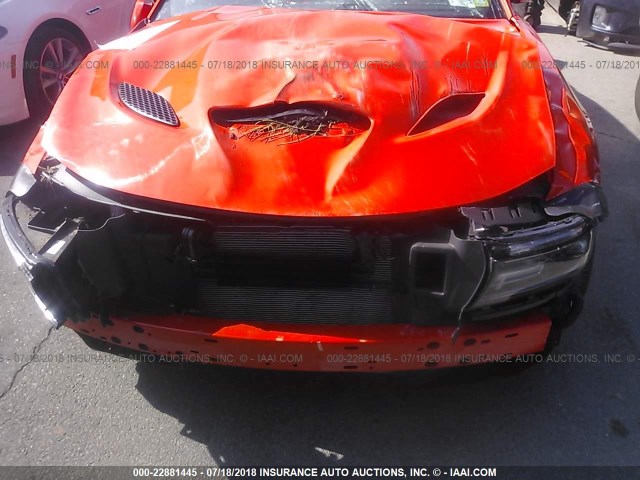 2C3CDXL95JH230025 - 2018 DODGE CHARGER SRT HELLCAT ORANGE photo 6