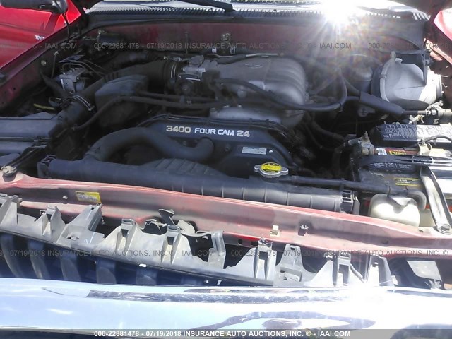 5TESN92N83Z274915 - 2003 TOYOTA TACOMA XTRACAB PRERUNNER წითელი ფოტო 10