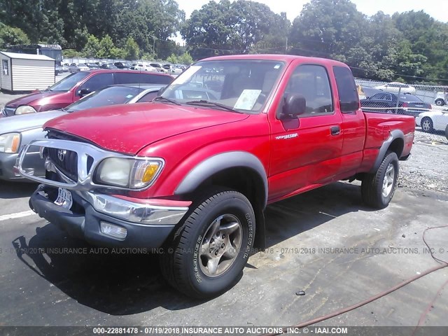 5TESN92N83Z274915 - 2003 TOYOTA TACOMA XTRACAB PRERUNNER RED photo 2
