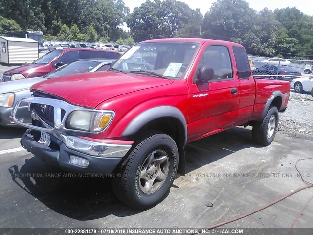 5TESN92N83Z274915 - 2003 TOYOTA TACOMA XTRACAB PRERUNNER წითელი ფოტო 2