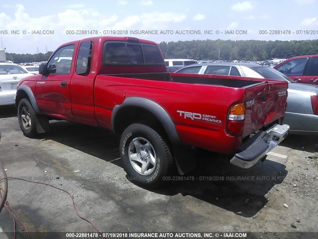 5TESN92N83Z274915 - 2003 TOYOTA TACOMA XTRACAB PRERUNNER RED photo 3