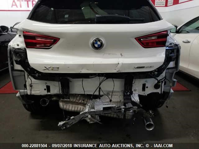 WBXYJ5C39JEF71256 - 2018 BMW X2 XDRIVE28I WHITE photo 6