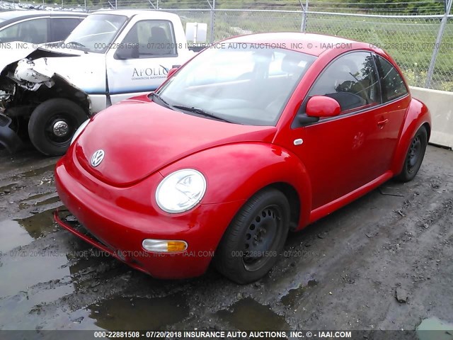 3VWCA21C7XM433396 - 1999 VOLKSWAGEN NEW BEETLE GLS RED photo 2