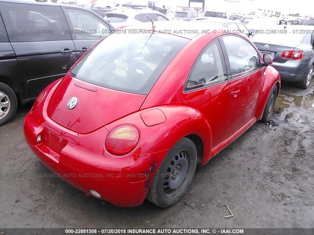 3VWCA21C7XM433396 - 1999 VOLKSWAGEN NEW BEETLE GLS RED photo 4