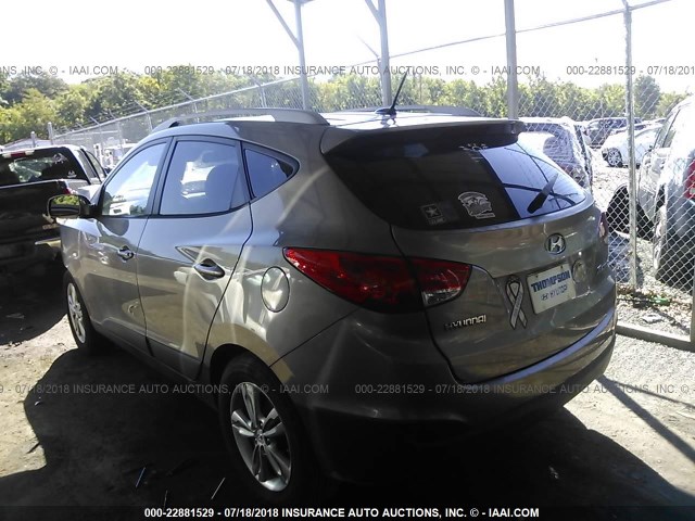 KM8JU3AC8AU050363 - 2010 HYUNDAI TUCSON GLS/LIMITED Champagne photo 3