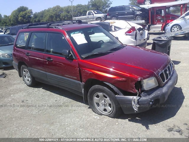 JF1SF63522H740497 - 2002 SUBARU FORESTER L RED photo 1